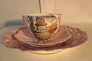 Pink Lusterware Souvenir Set