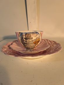 Pink Lusterware Souvenir Set