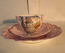 Pink Lusterware Souvenir Set