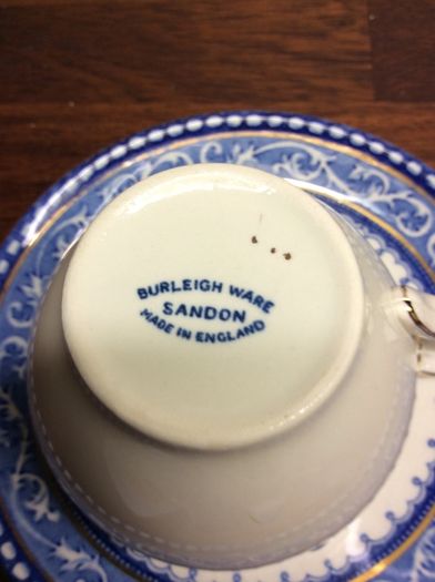 Burleigh Sandon Cup and Myott  and Co Corinth Saucer