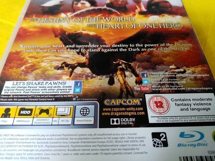 Dragon s Dogma PlayStation 3 Ps3 Games Original