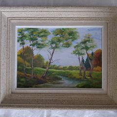 French canvas oil painting 1958 signed Delauney