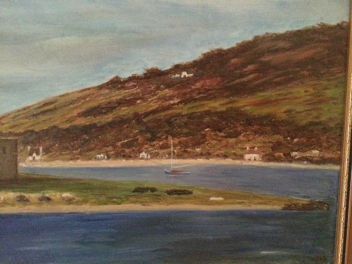 Art - Vintage Oil on Board ( M. Ballentine )