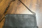 Allsaints Black Club Large Clutch/Crossbody