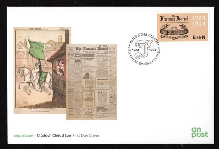 2024 Ireland The 100th Anniversary of the Final Edition of The Freeman's Journal Commemorative Stamp An Post First Day Cover (FDC)