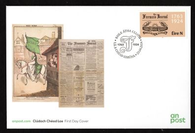2024 Ireland The 100th Anniversary of the Final Edition of The Freeman's Journal Commemorative Stamp An Post First Day Cover (FDC)