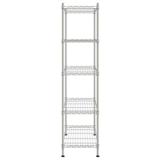 5-Tier Storage Shelf 90x35x180 cm Chrome 250 kg