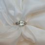 Stunning Aquamarine and White Spinel Gold Ring Image 6