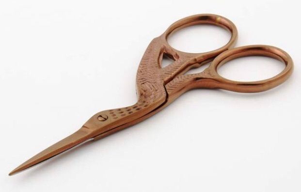 Stork Scissors, Embroidery Scissors, Sewing Scissors, Paper Craft Scissors, Stainless Steel Sharp Tip 3.5"-Inch