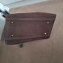 Brown Faux Suede Tote Image 3