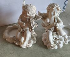 Set Of  2  Cupid Candle Night Lite Holders