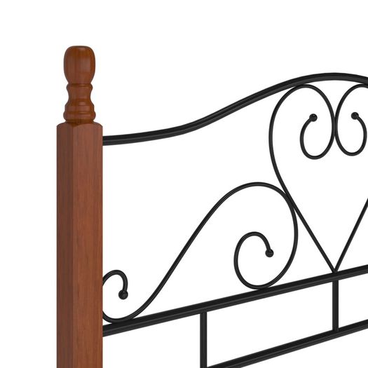 Bed Frame Black Metal 120x200 cm