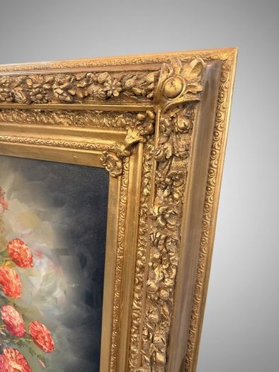 Monumental Floral Still Life Oil Painting
