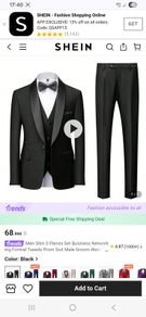 Men Slim 3 Pieces Set Business Networking Formal Tuxedo Prom Suit Male Groom Wedding Blazers Dress Jacket Coat Pants Vest