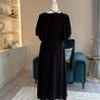 Ladies Midi Black Chiffon Dress with Flutter Sleeves from Boohoo Image 9