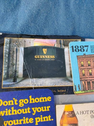 Vintage beer mat collage