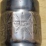 Vintage crystal bottle with silver top Image 7