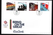 2016 Isle of Man Olympic Games; Rio de Janeria, Brasil  Team GB Commemorative Stamps First Day Cover (FDC)