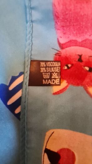 Large Silk viscose Scarf Cats Parade