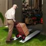 Portable Loading Ramps 2 Pcs Durable Aluminum Shed Ramp Set with Anti-Slip Holes, Compact Design and Easy Storage, 399.2 kg Weight Capacity, for ATV, Tractors, Lawn Mowers, Carts Image 2
