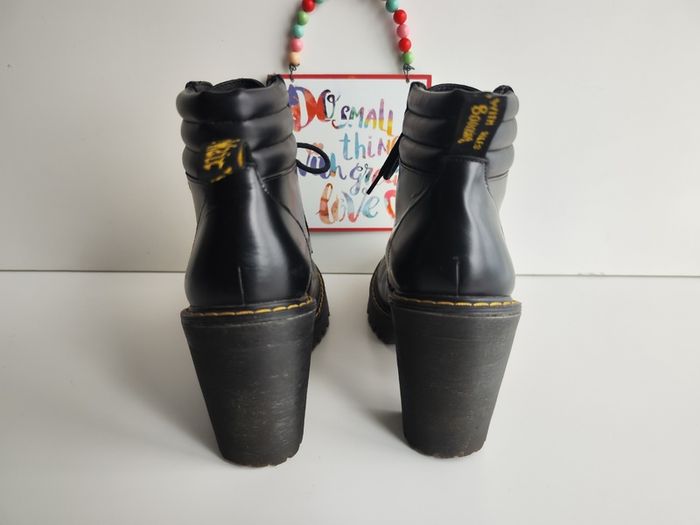 Dr Martens Persephone black leather chunky heel platform boots UK6.5 EU40 US8.5