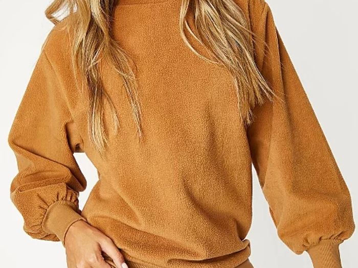 Lovely Tan Fleece Sweatshirt