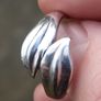 Heavy Double Leaf Sterling Silver Ring Image 7