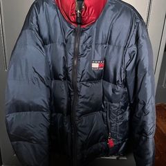 Vintage 1990s Tommy Hilfiger Reversible Down Puffer Coat