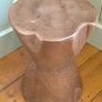 Solid Suar Wood Boho Hourglass Side Table / Stool Image 7