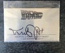 Back to the Future Plaque Signed by Michael J. Fox