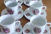 French Porcelain Veritable 6 cups with saucer