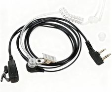 2 Pcs Earpiece Compatible with Baofeng UV-5R UV-82 BF-888S Kenwood RT24 RT27, Earpiece Covert Walkie Talkie 2 Pin Security Headset Surveillance Acoustic Tube Push to Talk PTT Mic Two-Way Radio