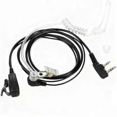 2 Pcs Earpiece Compatible with Baofeng UV-5R UV-82 BF-888S Kenwood RT24 RT27, Earpiece Covert Walkie Talkie 2 Pin Security Headset Surveillance Acoustic Tube Push to Talk PTT Mic Two-Way Radio