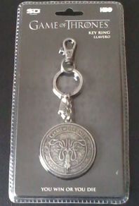 Game of Thrones: Large Metal Key Chain Shield (Brand New & Official HBO Product)