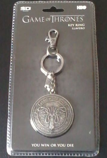 Game of Thrones: Large Metal Key Chain Shield (Brand New & Official HBO Product)