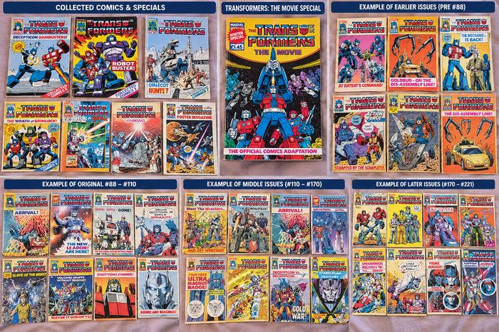 Vintage Marvel UK Transformers Comics 1980s  115 plus Issues  Annuals and Specials  Job Lot