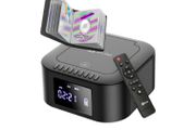 KLIM Boombox E1 with CD Case - Portable Audio System CD Player + Extra Bass with Subwoofer + FM Radio, MP3 Bluetooth AUX USB