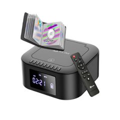KLIM Boombox E1 with CD Case - Portable Audio System CD Player + Extra Bass with Subwoofer + FM Radio, MP3 Bluetooth AUX USB