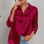 Shein leopard print satin blouse Image 4