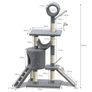 154cm Cat Tree Climbing Tower Scratching Post Grey Image 4