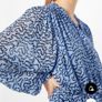BNWT Second Female Blue Abstract Zig-Zag Print Midi Dress Image 2