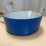 Vintage Le Creuset 22 Cast Iron Saucepan - Cobalt Blue Enamel Made in France Image 4