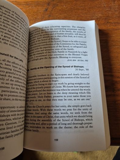 Vintage 1983 John Paul II The Family: Domestic Church. Religious.