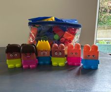 Mega blocks with characters