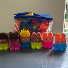 Mega blocks with characters