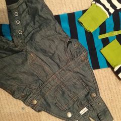Polarn o pyret POP dungarees and sleepsuit 56cm 0-3 months