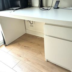 ikea white malm desk