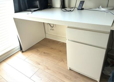 ikea white malm desk