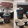 Elegant Portable Ceramic Teacup Set with carry Case Image 5
