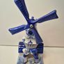 Vintage Delft Blue Windmill Figurine (TS Holland)  Pristine Condition Image 6